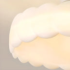 8 Elegant LED Semi Flush Ceiling Light in Natural Finish