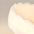 8 Elegant LED Semi Flush Ceiling Light in Natural Finish