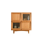 Standard Wooden Book Cabinet for Home, Natural Finish