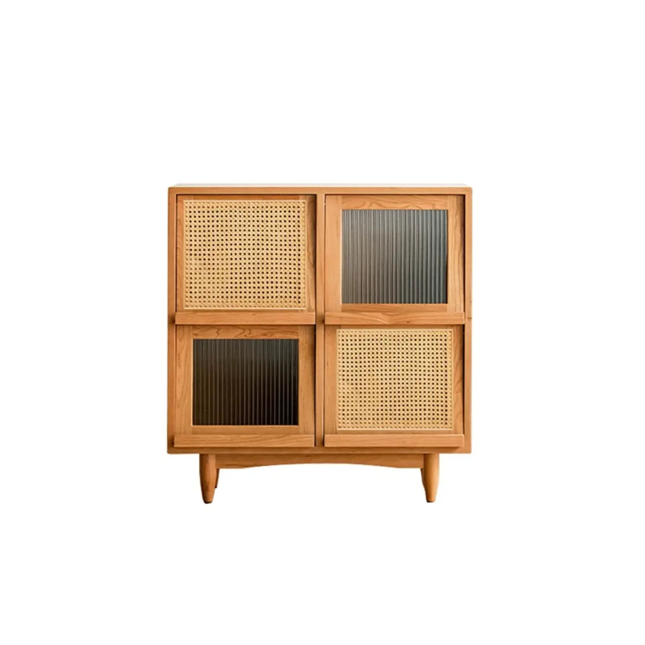 Standard Wooden Book Cabinet for Home, Natural Finish
