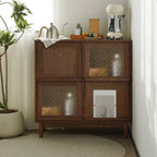 Standard Wooden Book Cabinet for Home, Natural Finish