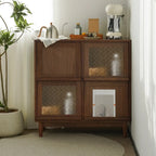 Standard Wooden Book Cabinet for Home, Natural Finish