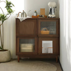 Standard Wooden Book Cabinet for Home, Natural Finish