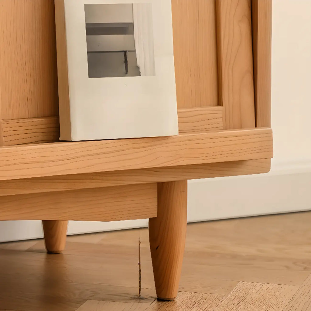 Standard Wooden Book Cabinet for Home, Natural Finish