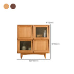 Standard Wooden Book Cabinet for Home, Natural Finish