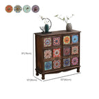 French Country Brown Wood Storage Cabinet with Drawers