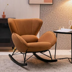 Living Room Upholstered Rocking Chair with Cushion