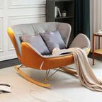 Living Room Upholstered Rocking Chair with Cushion