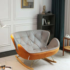 Living Room Upholstered Rocking Chair with Cushion
