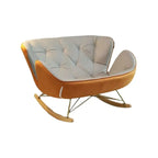 Living Room Upholstered Rocking Chair with Cushion