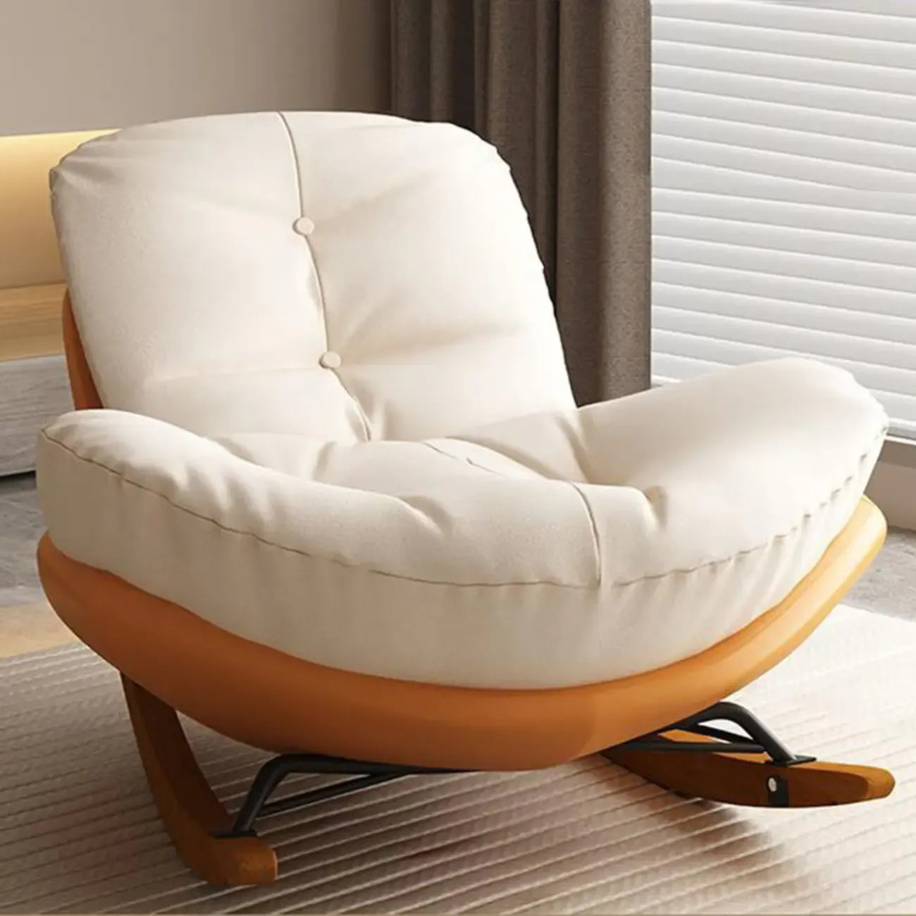 Modern Upholstered Rocking Chair for Stylish Living Rooms