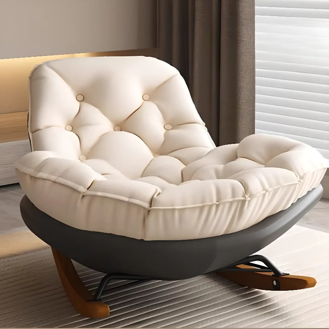 Modern Upholstered Rocking Chair for Stylish Living Rooms
