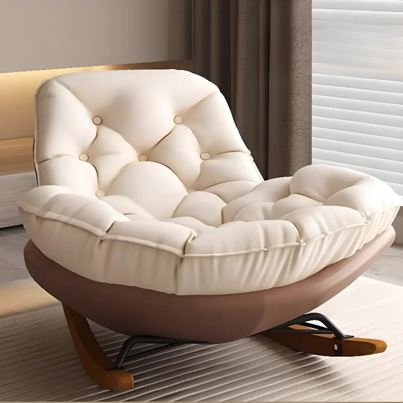 Modern Upholstered Rocking Chair for Stylish Living Rooms