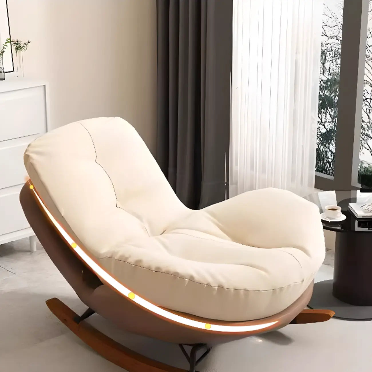 Modern Upholstered Rocking Chair for Stylish Living Rooms
