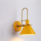 Modern 1-Light Cone Bath Vanity Light with Iron Shade