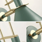 Modern 1-Light Cone Bath Vanity Light with Iron Shade