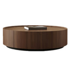 Modern Low Wooden Tray Top Coffee Table with Storage