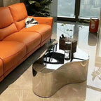 Abstract Modern Metal Mirror Coffee Table