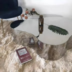 Abstract Modern Metal Mirror Coffee Table