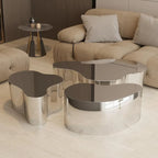 Abstract Modern Metal Mirror Coffee Table