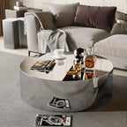 Abstract Modern Metal Mirror Coffee Table