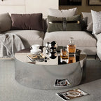 Abstract Modern Metal Mirror Coffee Table