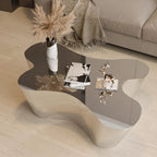 Abstract Modern Metal Mirror Coffee Table