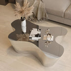 Abstract Modern Metal Mirror Coffee Table