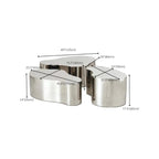 Abstract Modern Metal Mirror Coffee Table