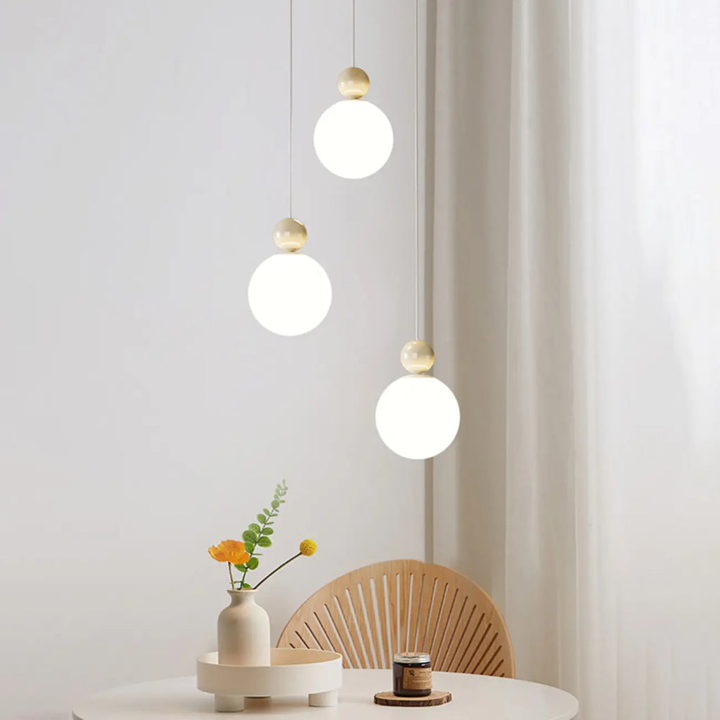 Designer Moon Round Cluster Pendant Light with Beaded Detail for Home Decor