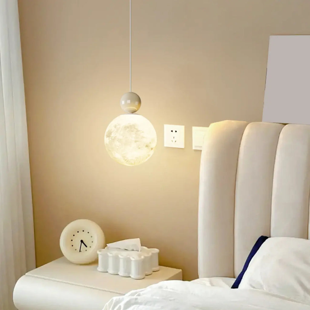 Designer Moon Round Cluster Pendant Light with Beaded Detail for Home Decor