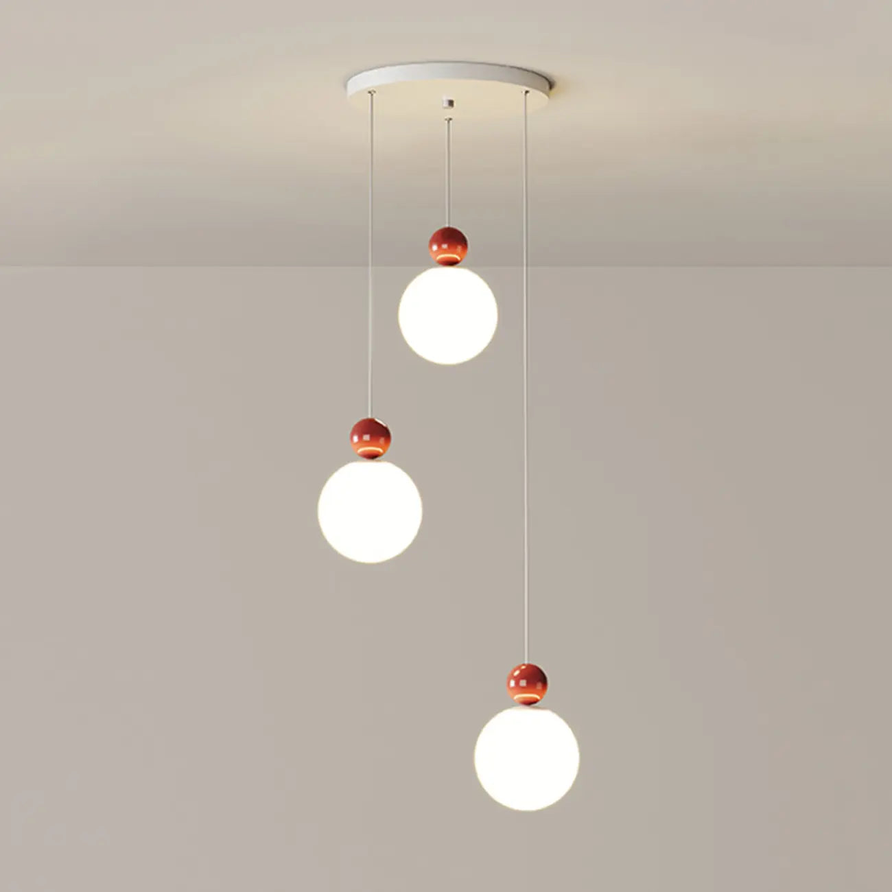 Designer Moon Round Cluster Pendant Light with Beaded Detail for Home Decor