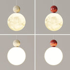 Designer Moon Round Cluster Pendant Light with Beaded Detail for Home Decor