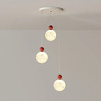 Designer Moon Round Cluster Pendant Light with Beaded Detail for Home Decor