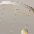 Designer Moon Round Cluster Pendant Light with Beaded Detail for Home Decor