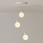 Designer Moon Round Cluster Pendant Light with Beaded Detail for Home Decor