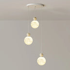 Designer Moon Round Cluster Pendant Light with Beaded Detail for Home Decor