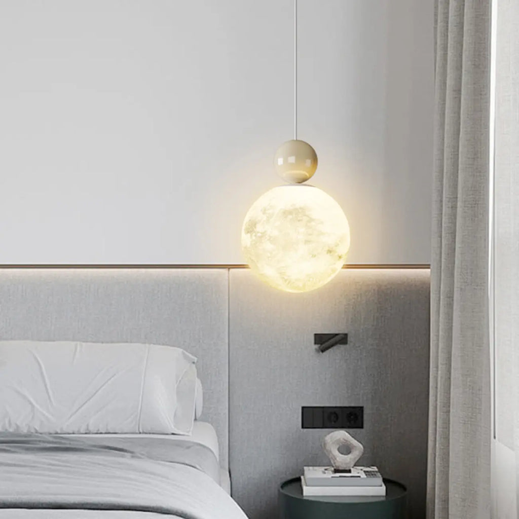 Designer Moon Round Cluster Pendant Light with Beaded Detail for Home Decor