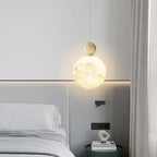 Designer Moon Round Cluster Pendant Light with Beaded Detail for Home Decor