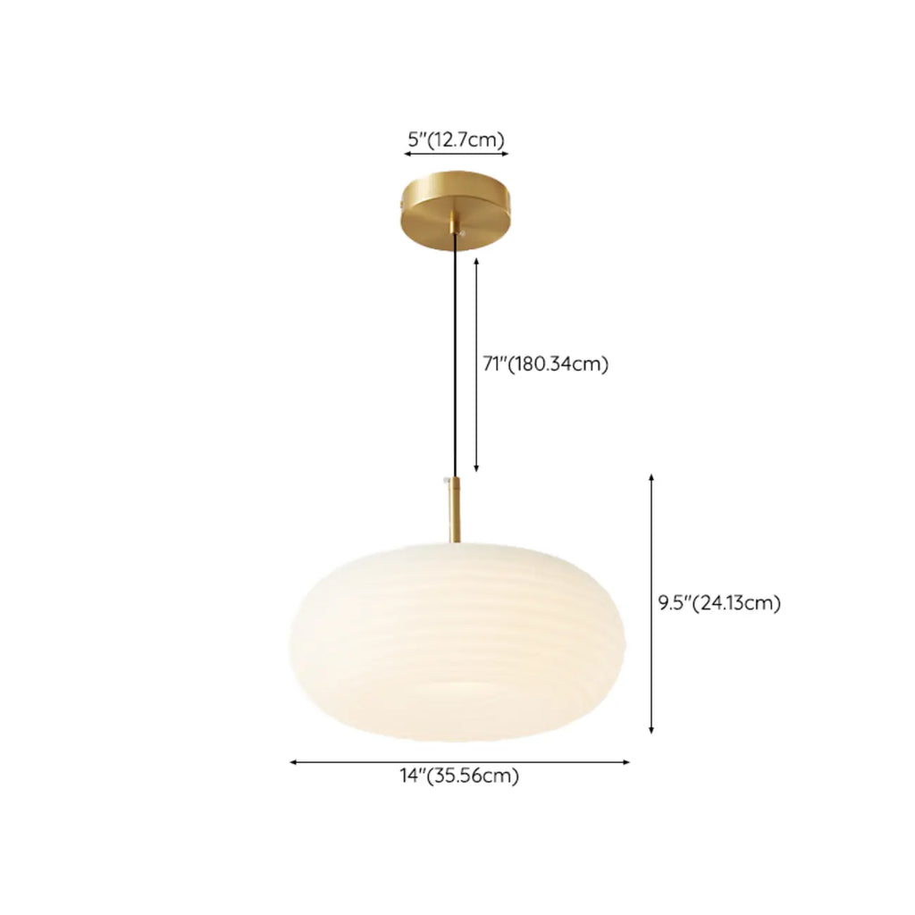 Cream Acrylic Pebble Shape  LED Pendant Light for Living Room