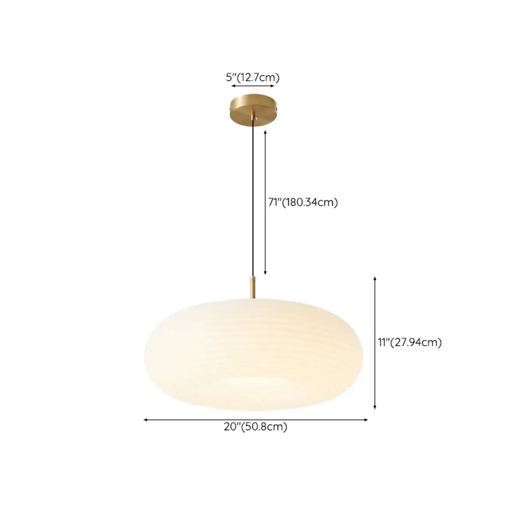 Cream Acrylic Pebble Shape  LED Pendant Light for Living Room