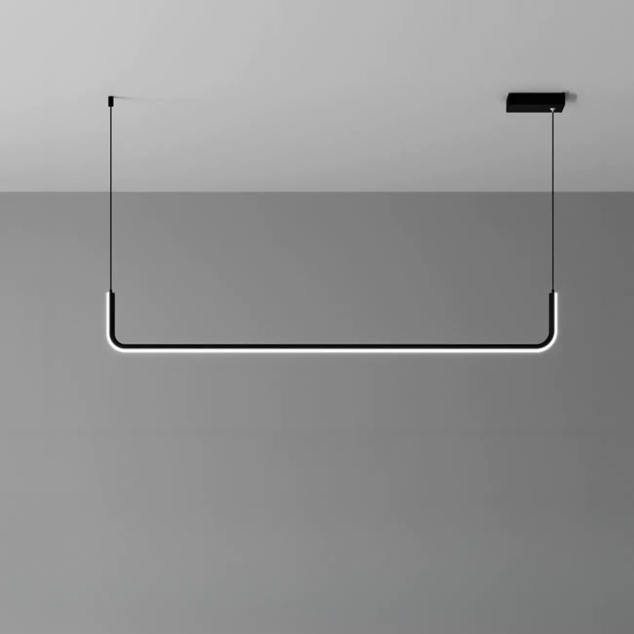Simple Silica Gel Linear Island Pendant Light in Gold for Kitchen