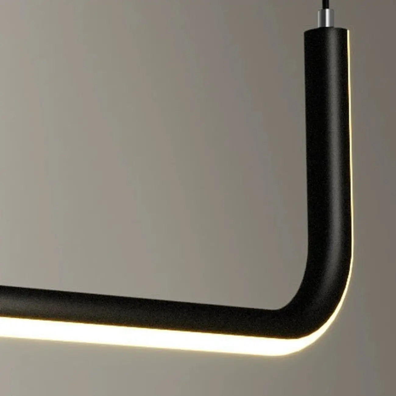 Simple Silica Gel Linear Island Pendant Light in Gold for Kitchen