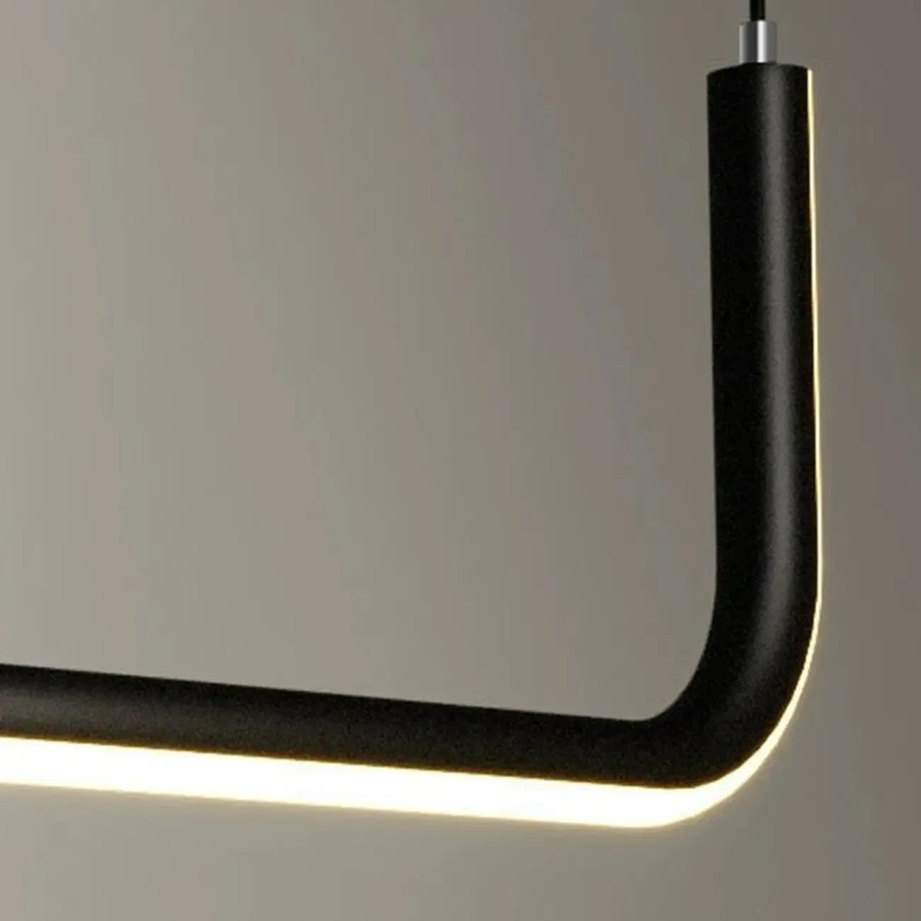 Simple Silica Gel Linear Island Pendant Light in Gold for Kitchen