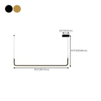 Simple Silica Gel Linear Island Pendant Light in Gold for Kitchen