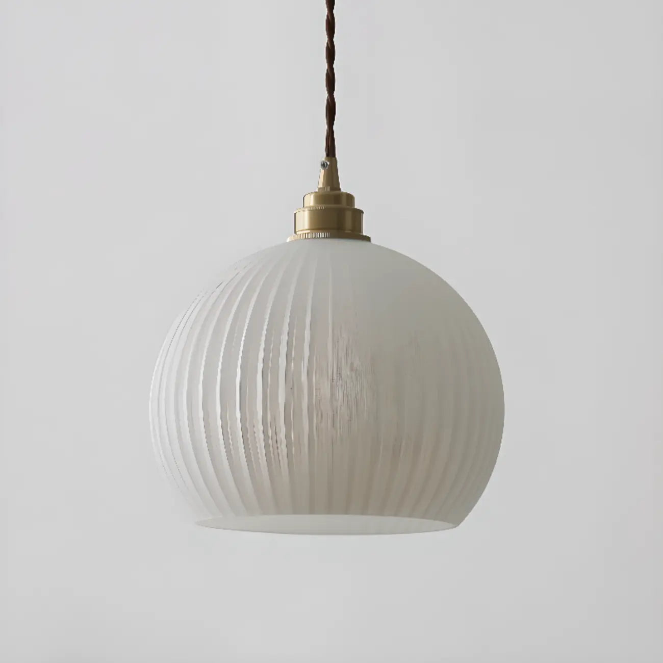 Minimalist White Glass Lantern LED Pendant Lamp for Living Room