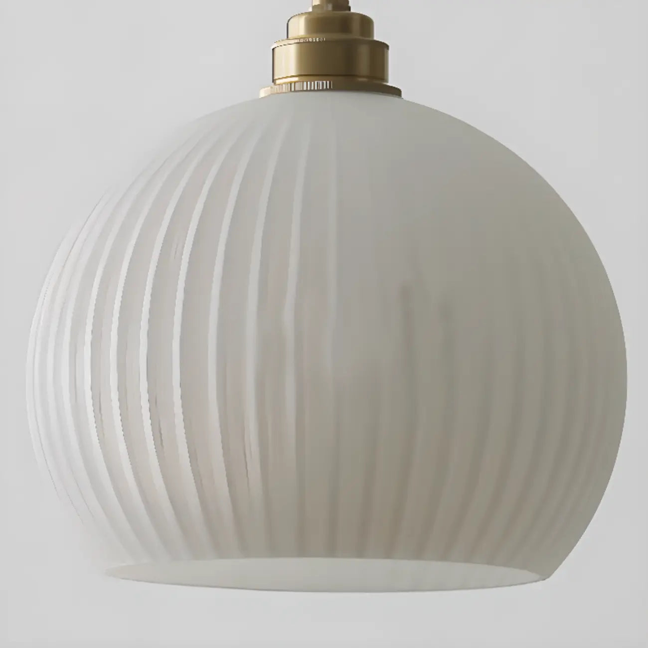 Minimalist White Glass Lantern LED Pendant Lamp for Living Room