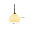 Minimalist White Glass Lantern LED Pendant Lamp for Living Room