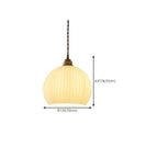 Minimalist White Glass Lantern LED Pendant Lamp for Living Room