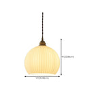 Minimalist White Glass Lantern LED Pendant Lamp for Living Room